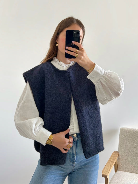 Veste sans manches LINA bleu marine