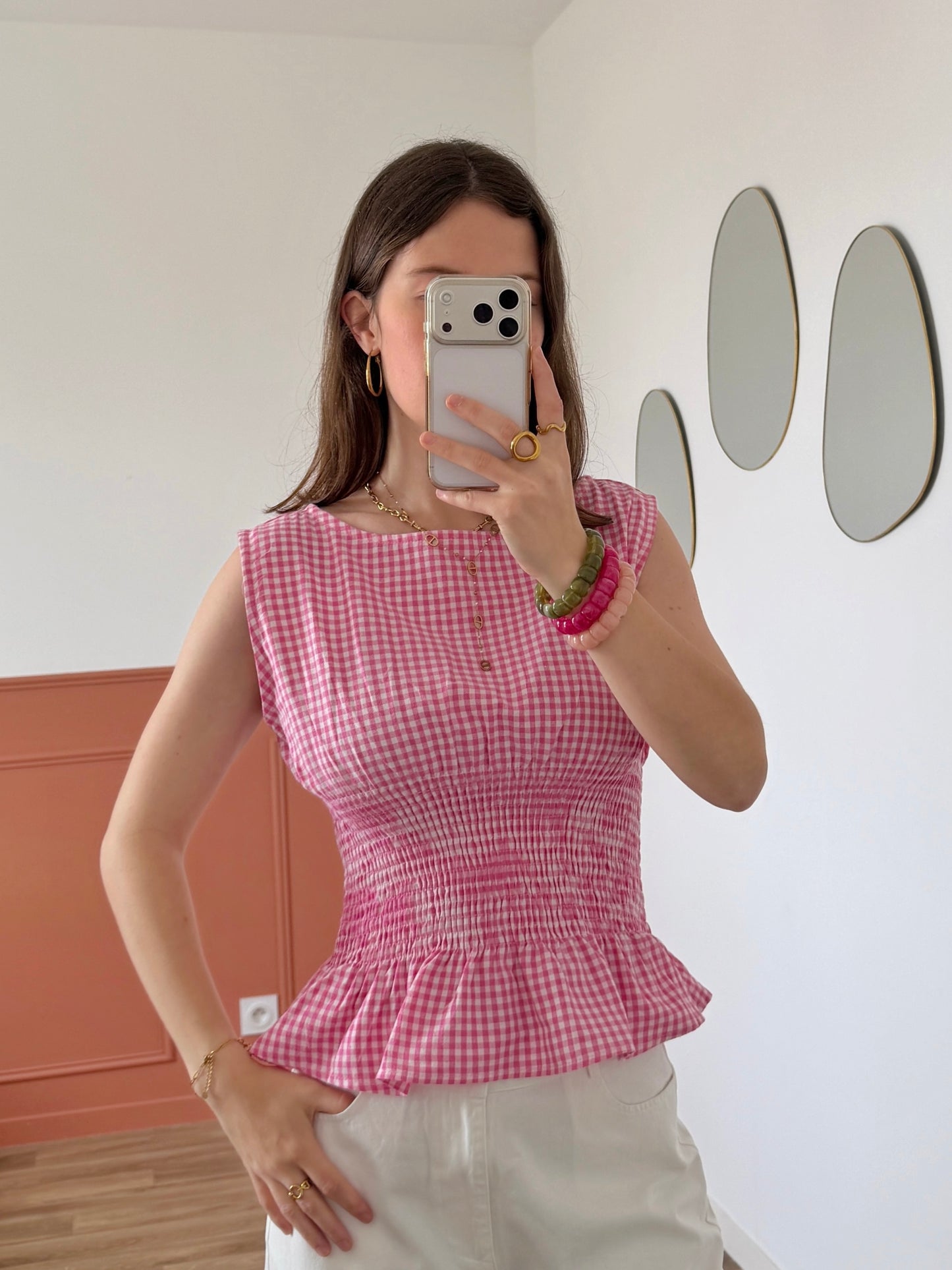 Top TINA vichy rose