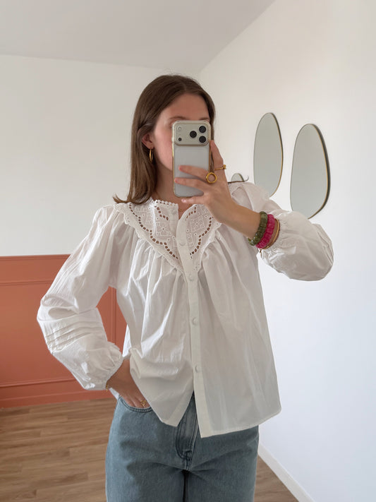 Blouse CLÉMENCE blanche