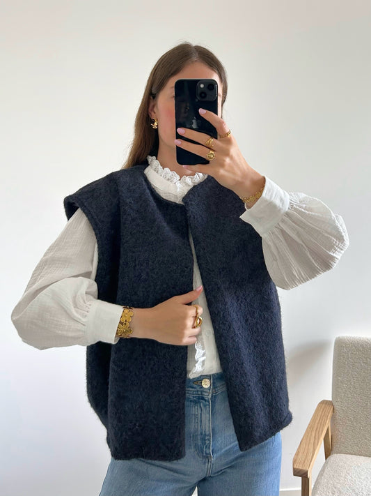 Veste sans manches LINA bleu marine