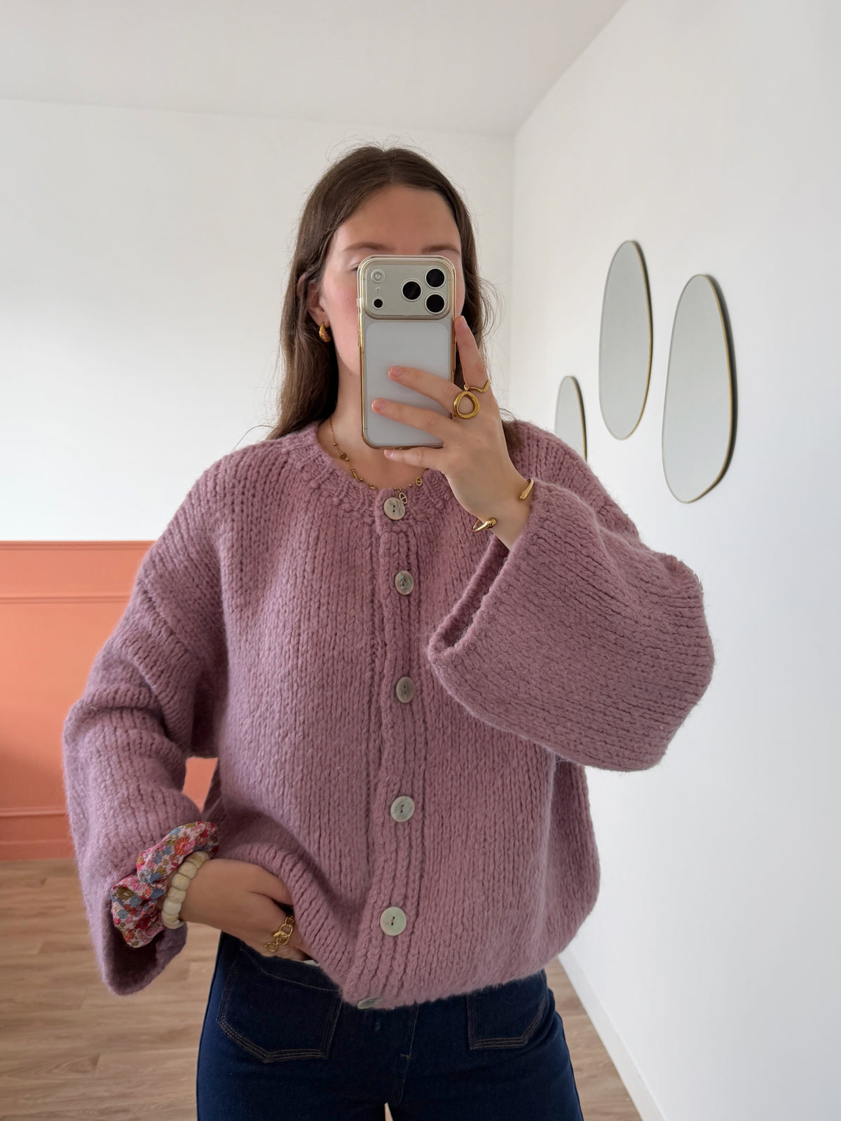 Cardigan EVA rose