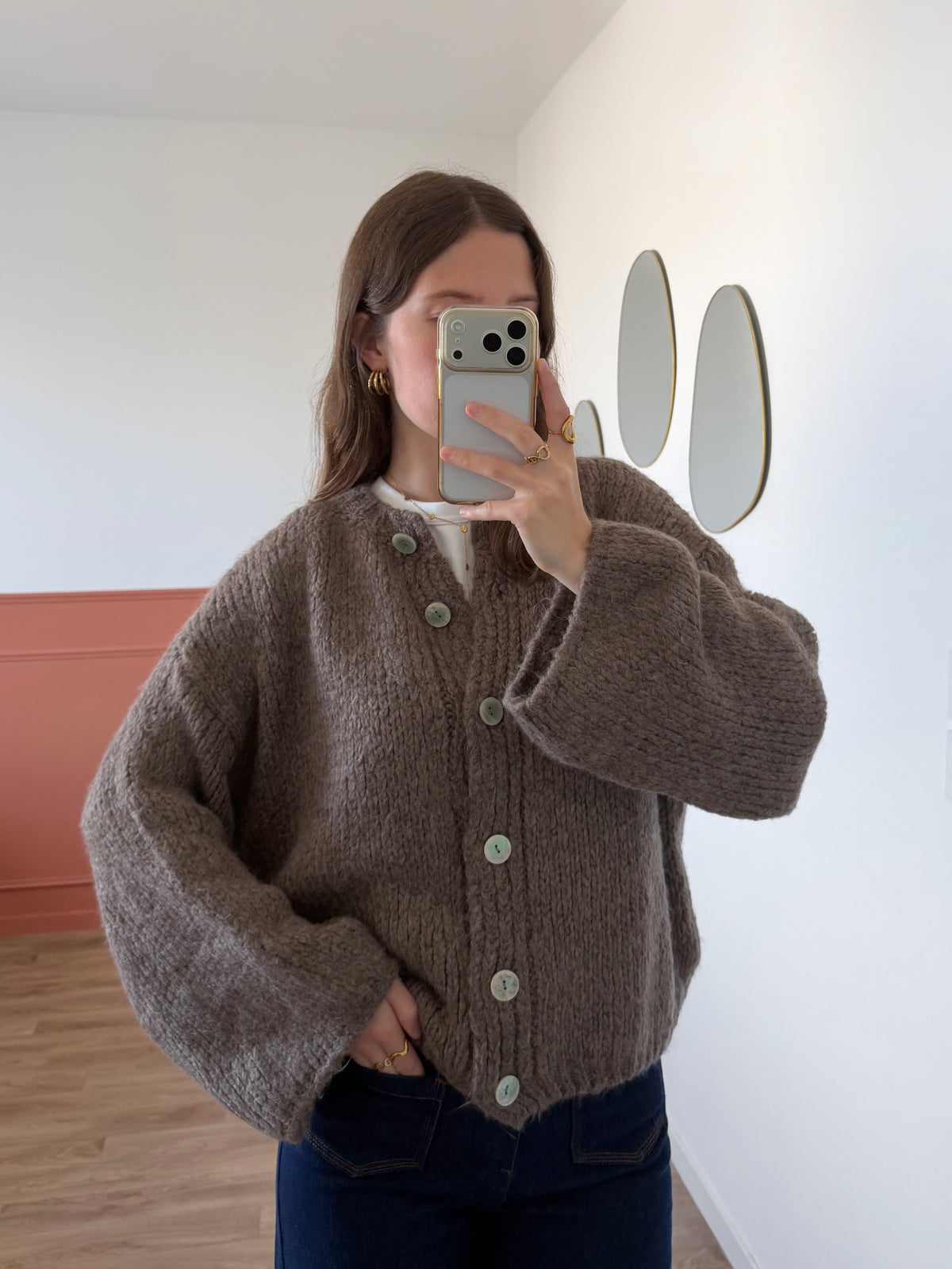 Cardigan EVA taupe