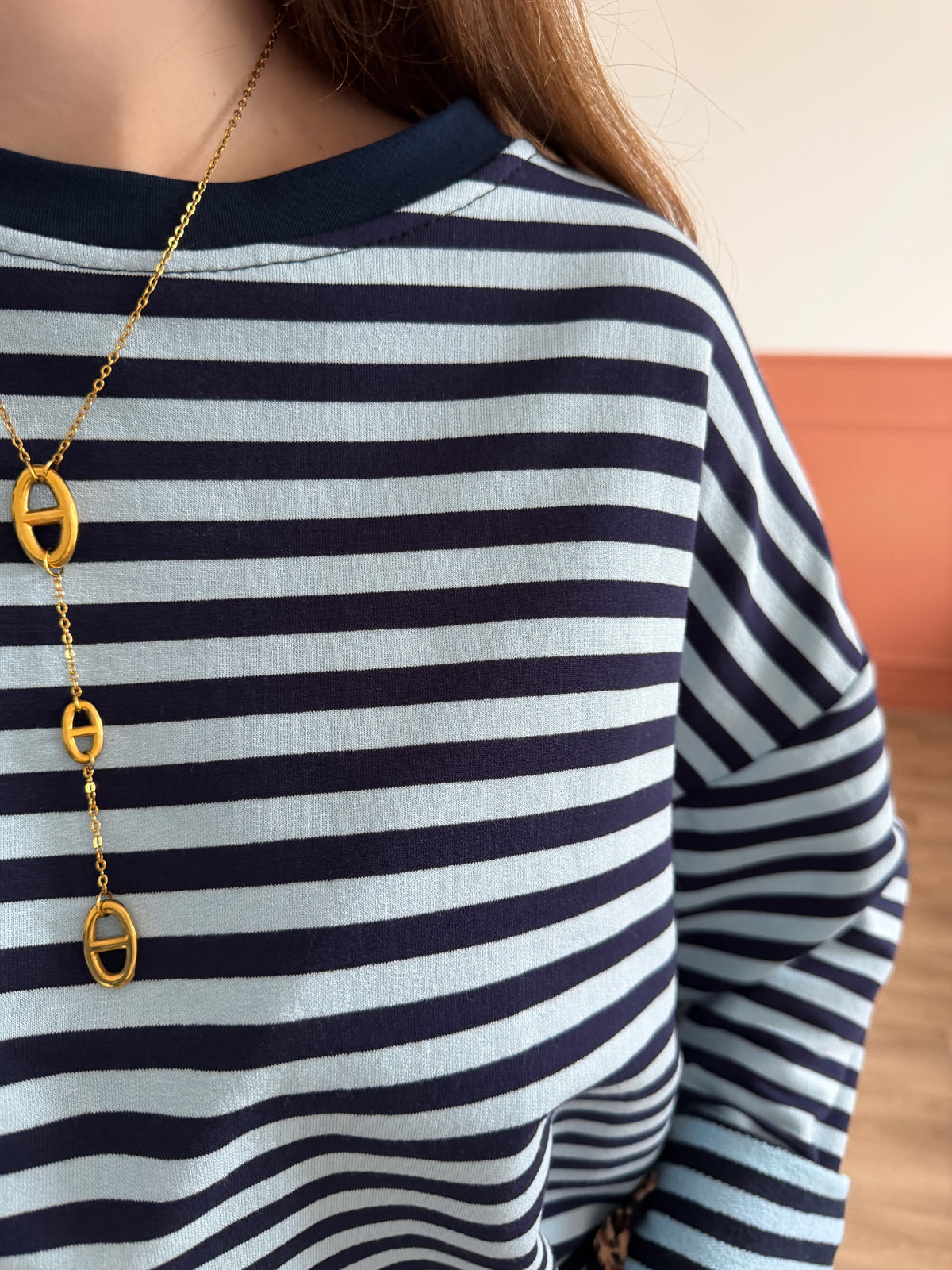T-shirt BLEUENN bleu et marine
