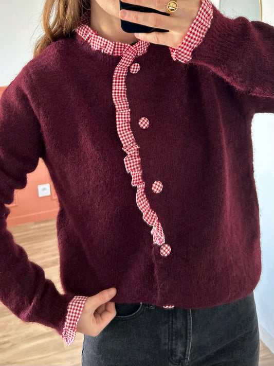 Cardigan SUZIE bordeaux