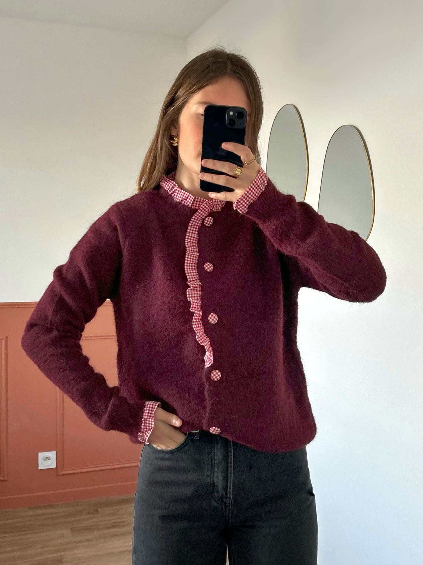 Cardigan SUZIE bordeaux