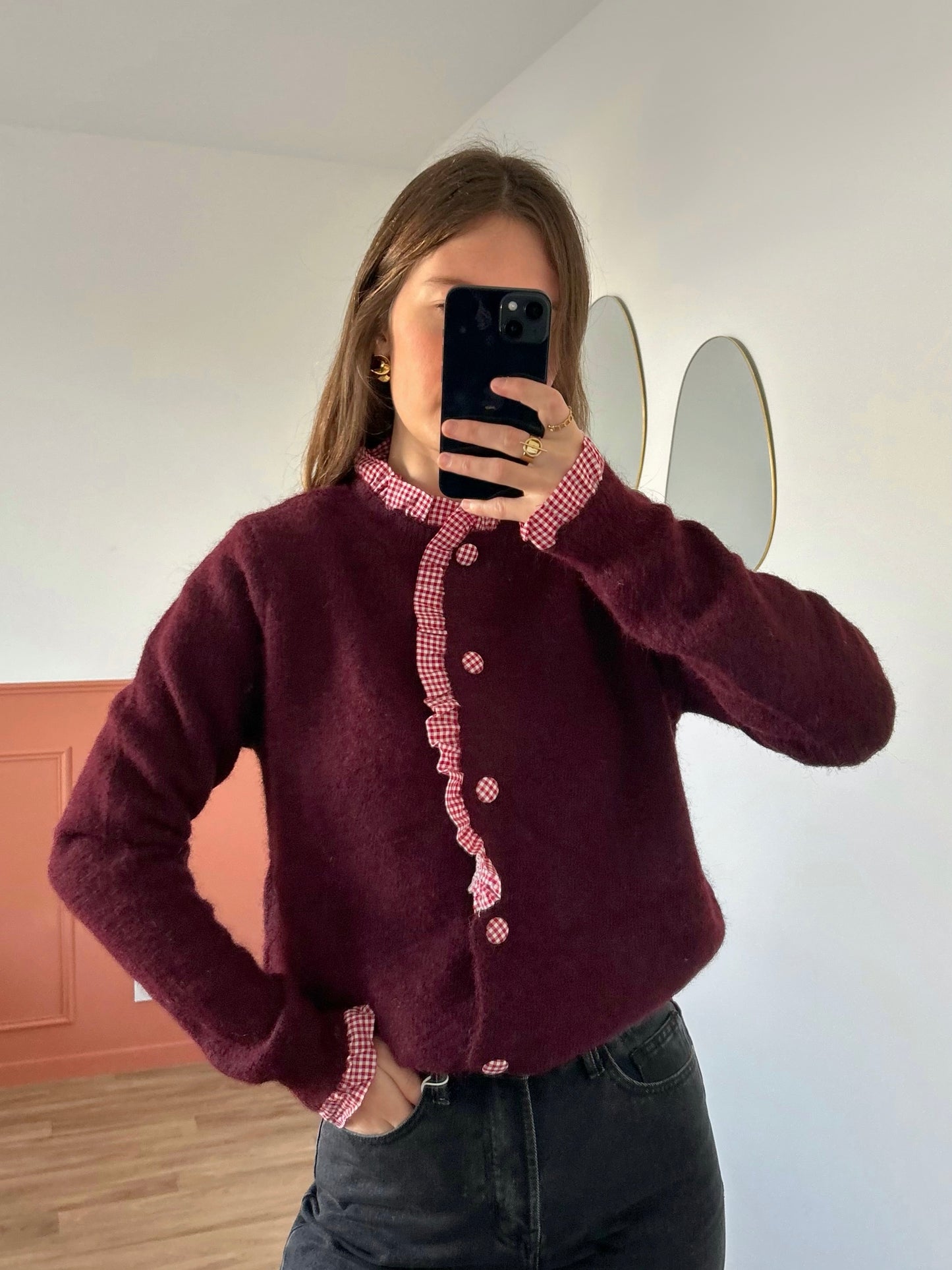 Cardigan SUZIE bordeaux