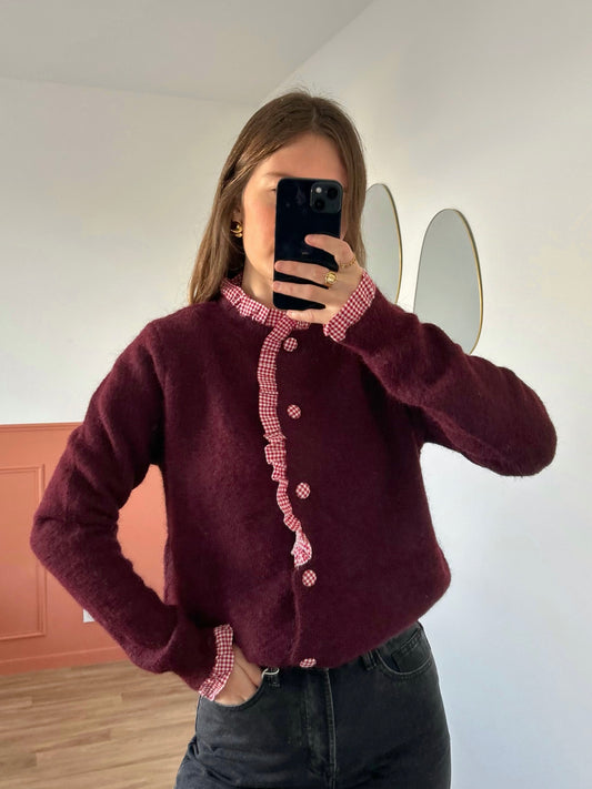 Cardigan SUZIE bordeaux