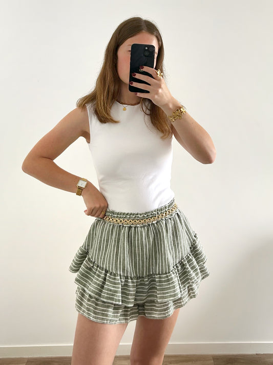 Jupe-short FANNY kaki