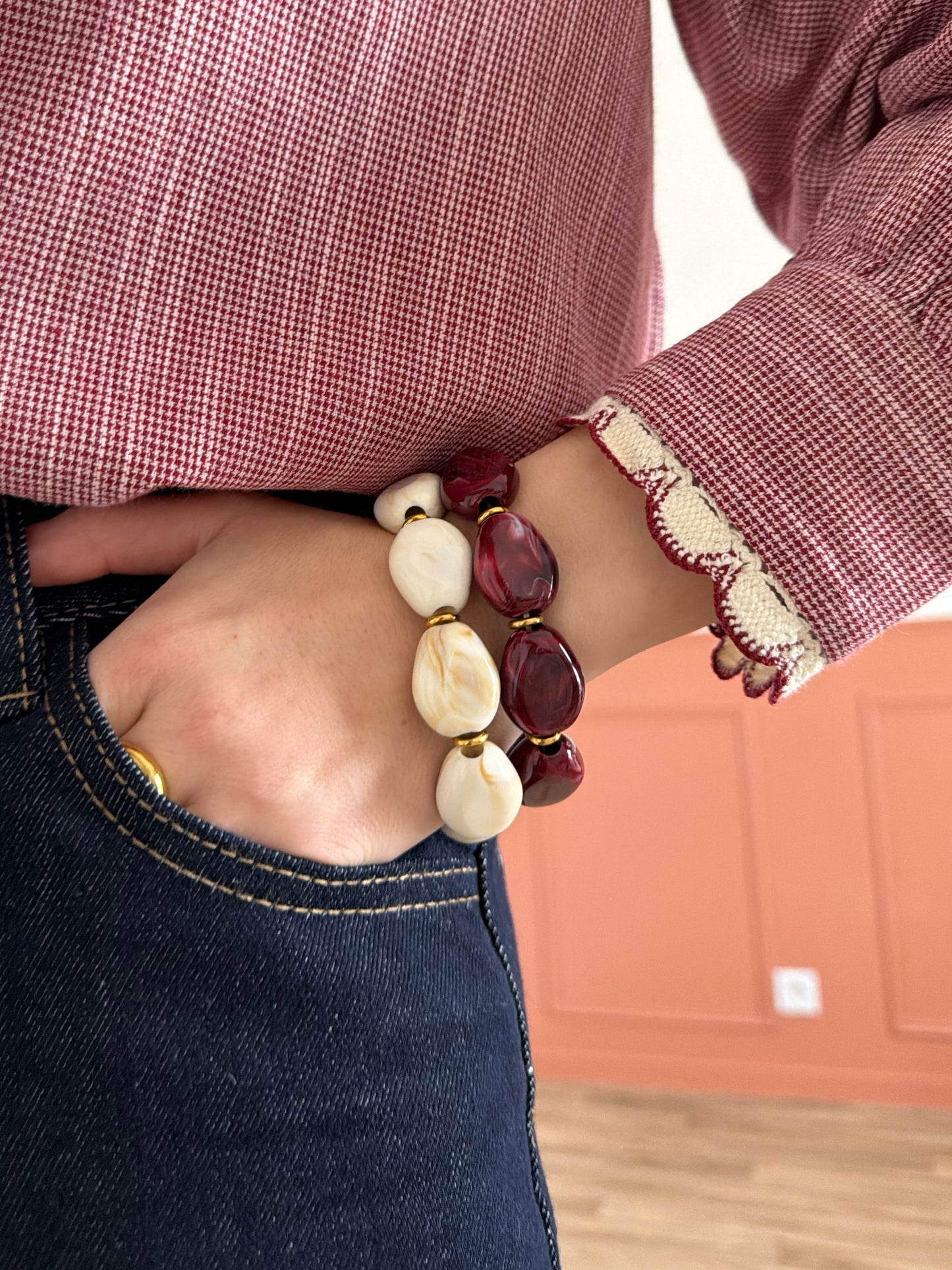 Bracelet TANIA bordeaux