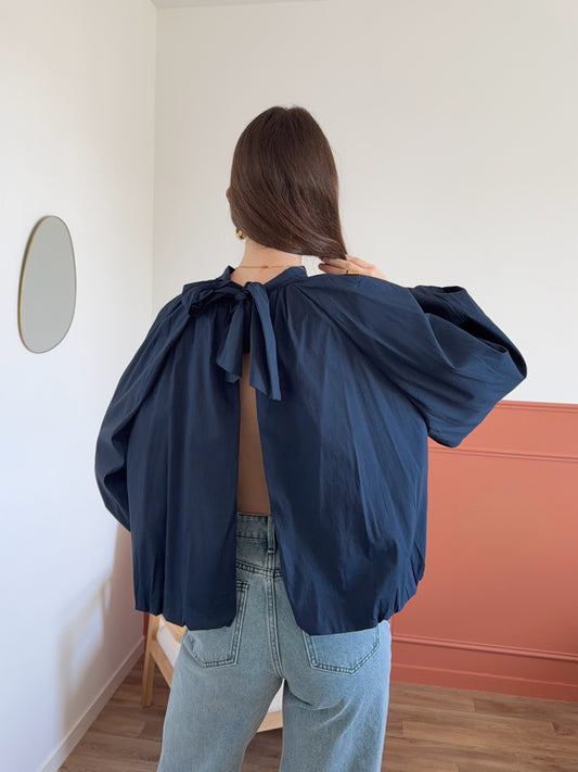 Blouse CORALIE bleu marine