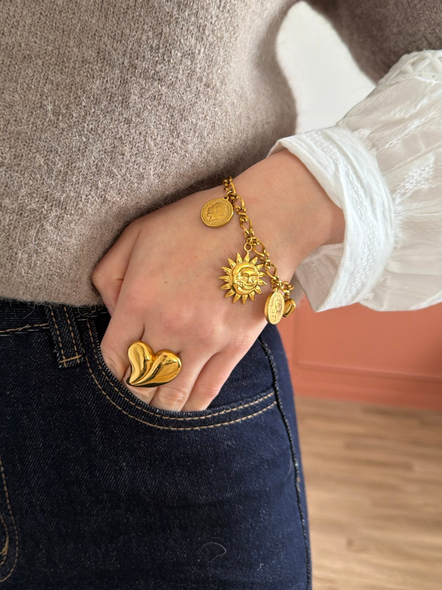Bracelet breloques SUN