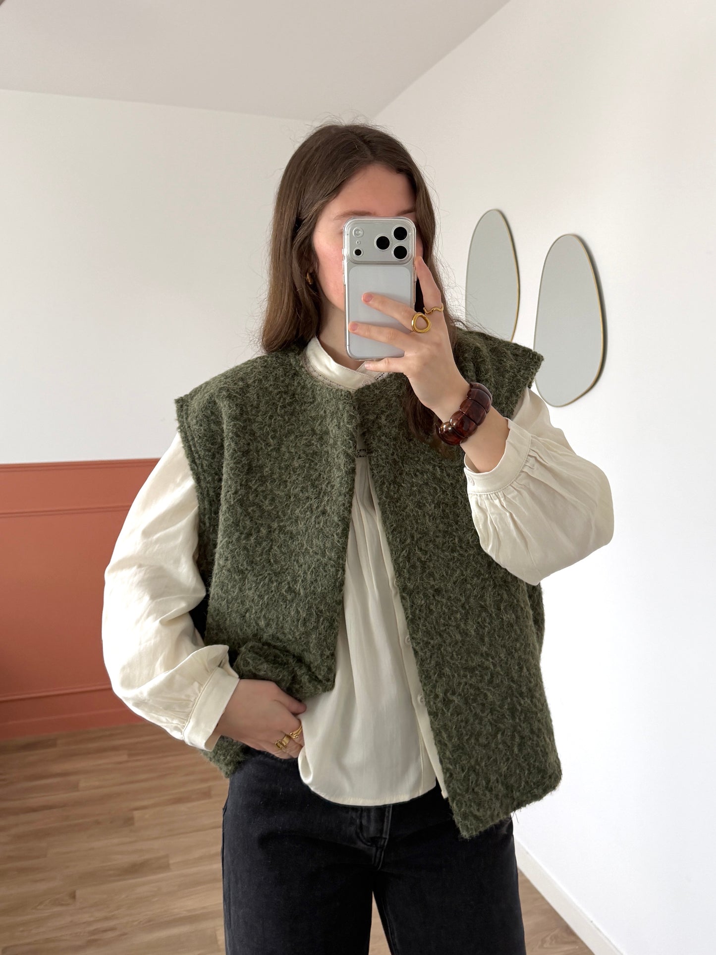 Veste sans manches LINA kaki