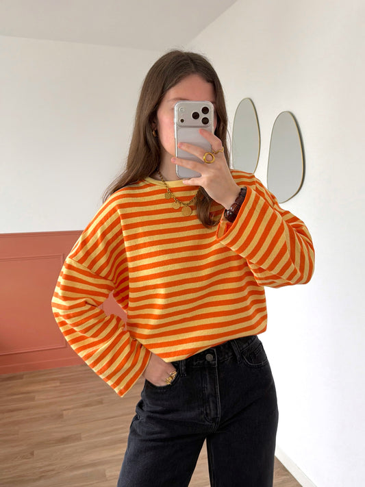 T-shirt ENORA jaune et orange