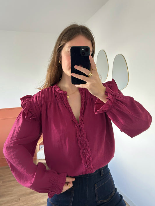 Blouse JEANNE prune