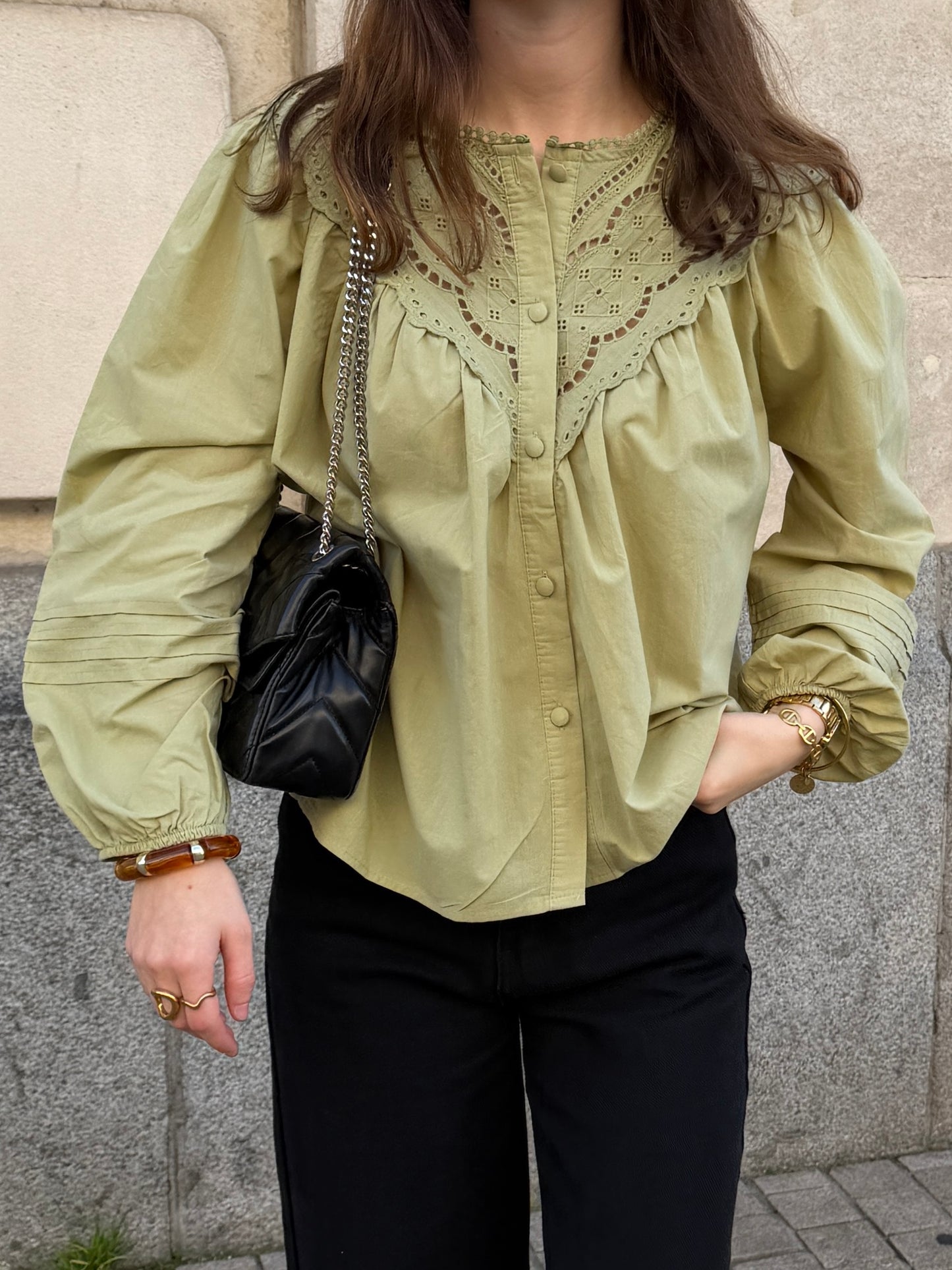 Blouse CLÉMENCE verte