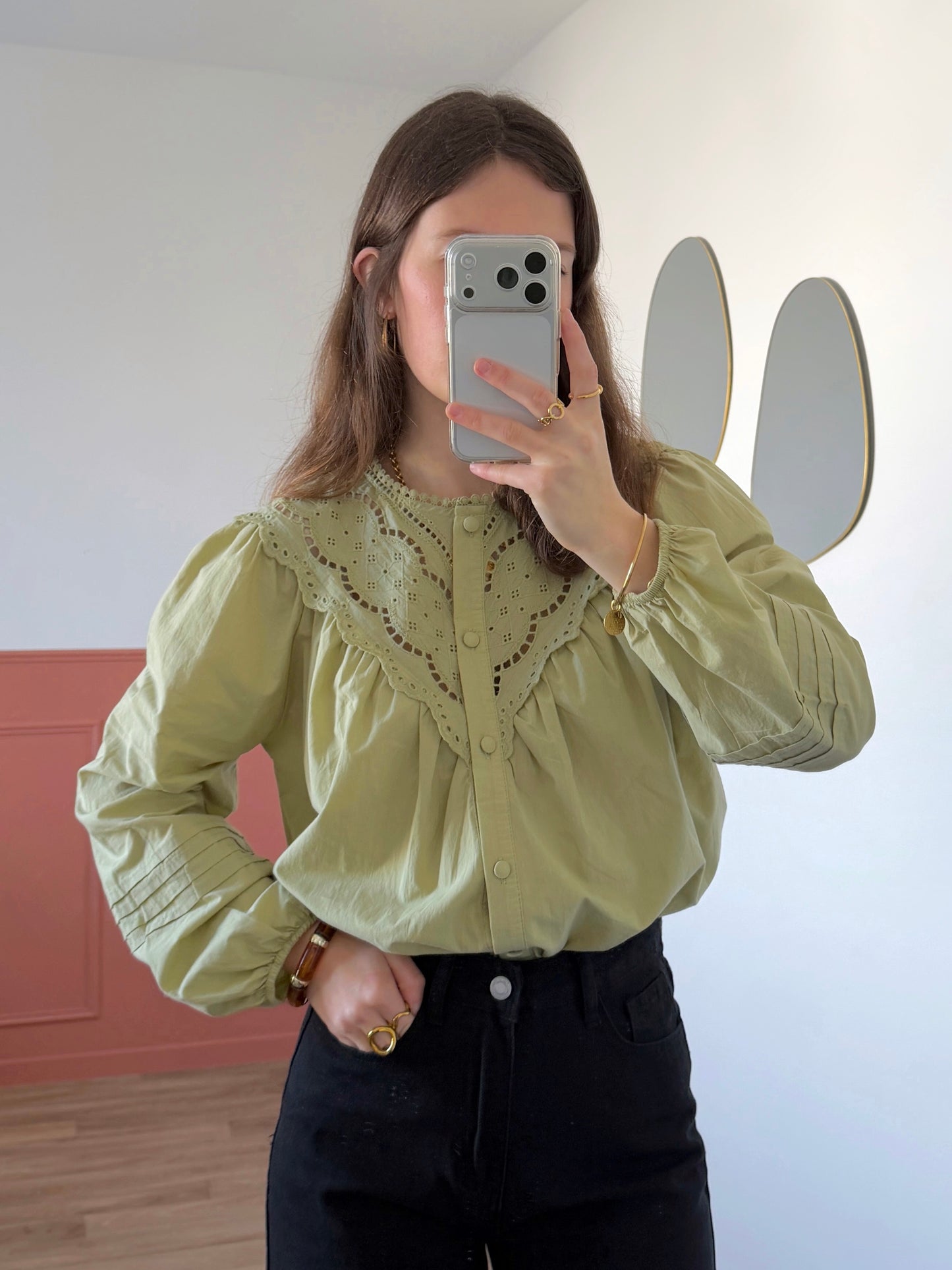 Blouse CLÉMENCE verte