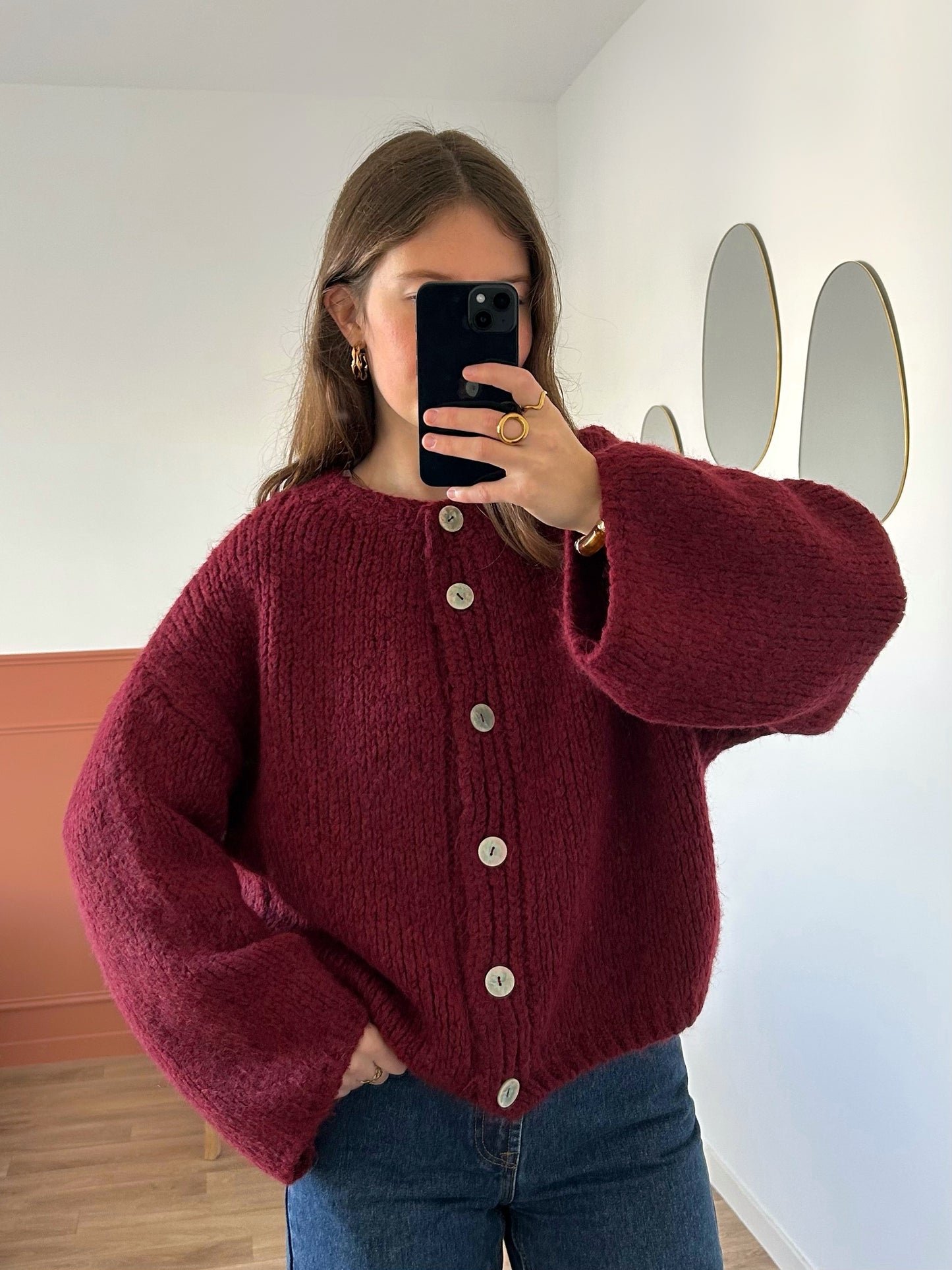 Cardigan EVA bordeaux