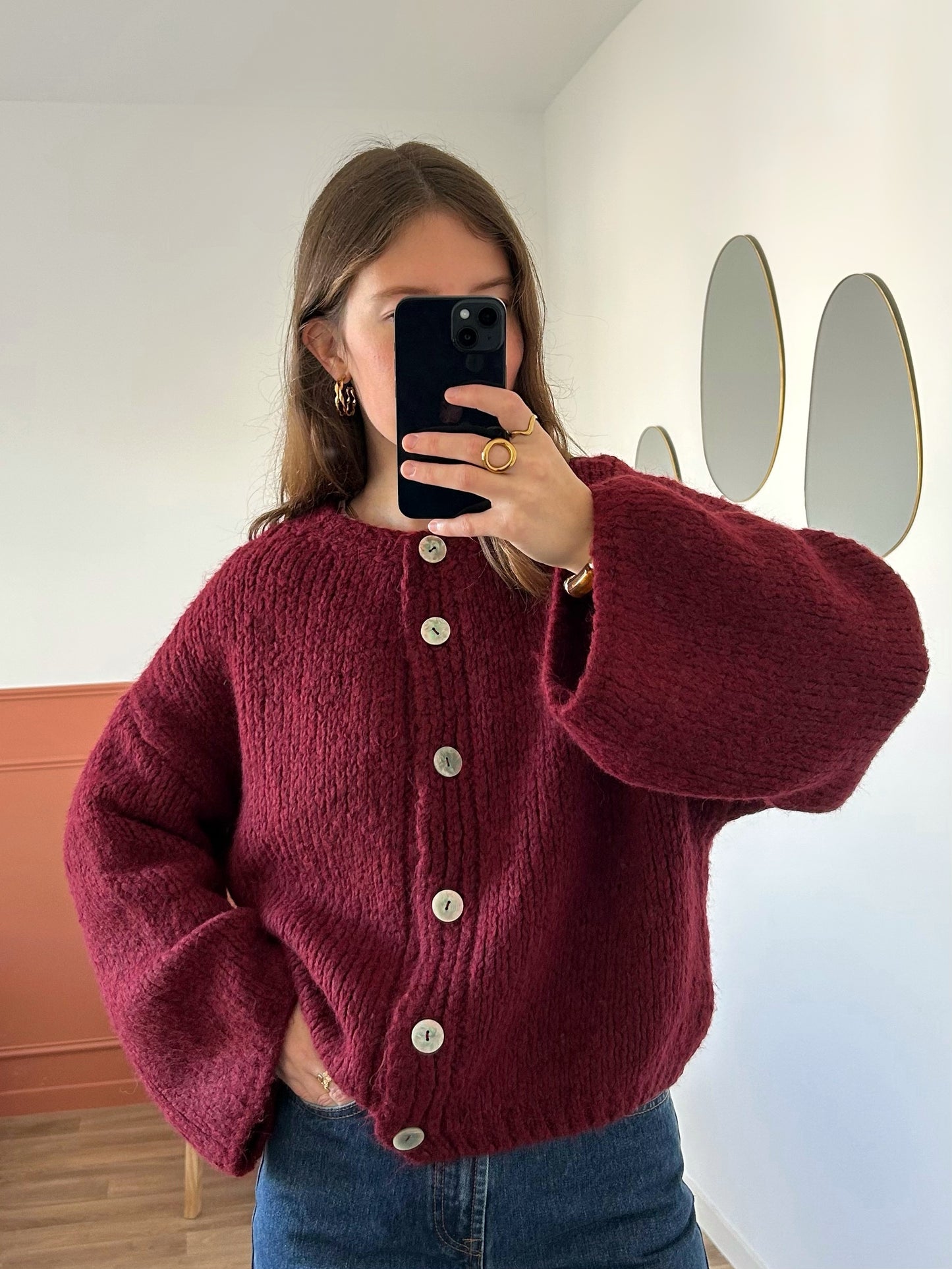 Cardigan EVA bordeaux