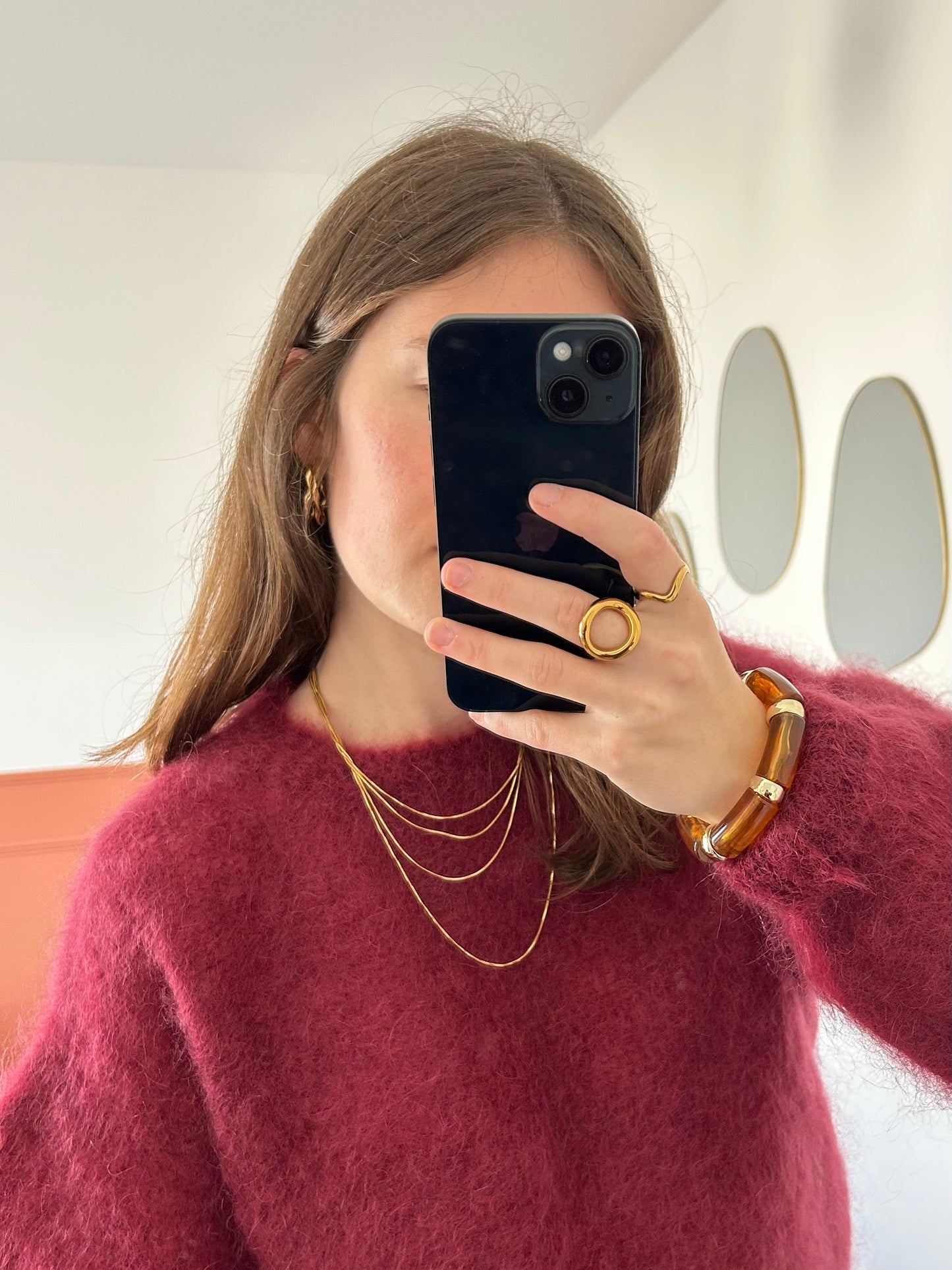 Collier multichaines LIA doré