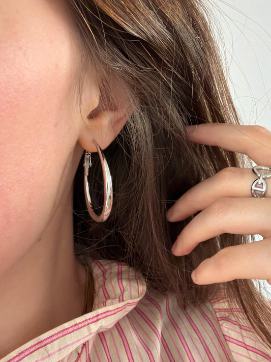 Boucles d'oreilles EMIE argentées