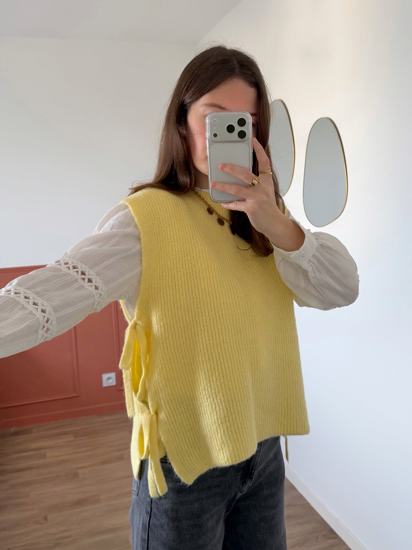 Pull sans manches ABBIE jaune