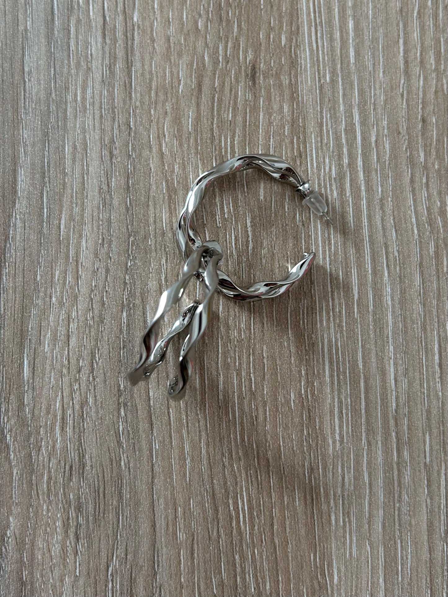 Boucles d'oreilles CAMÉLIA argentées