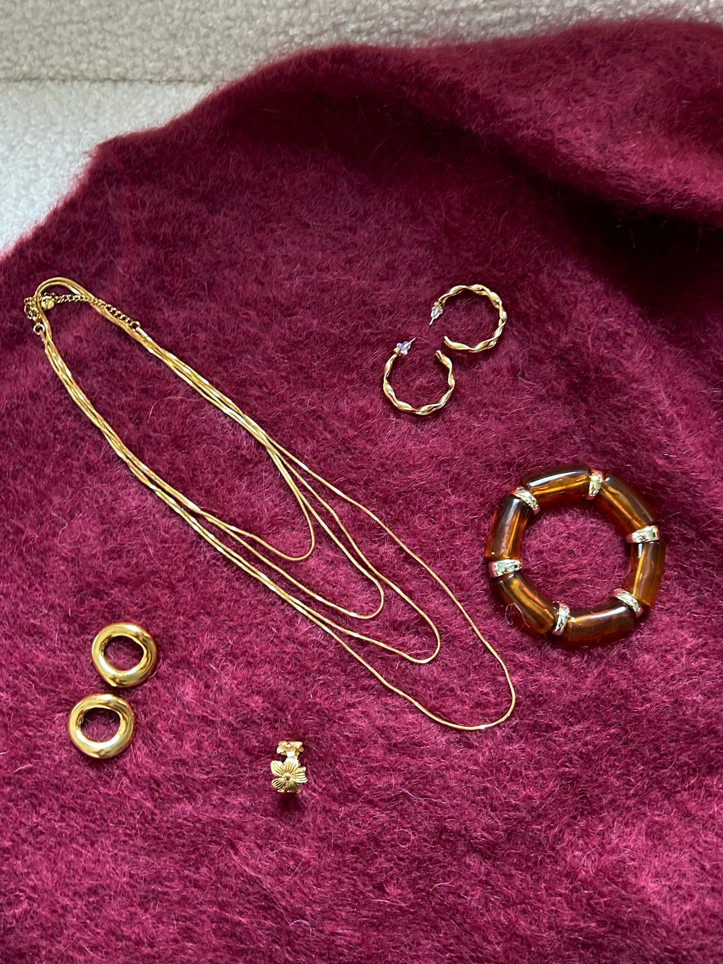 Collier multichaines LIA doré