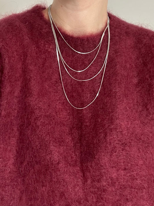 Collier multichaines LIA argenté