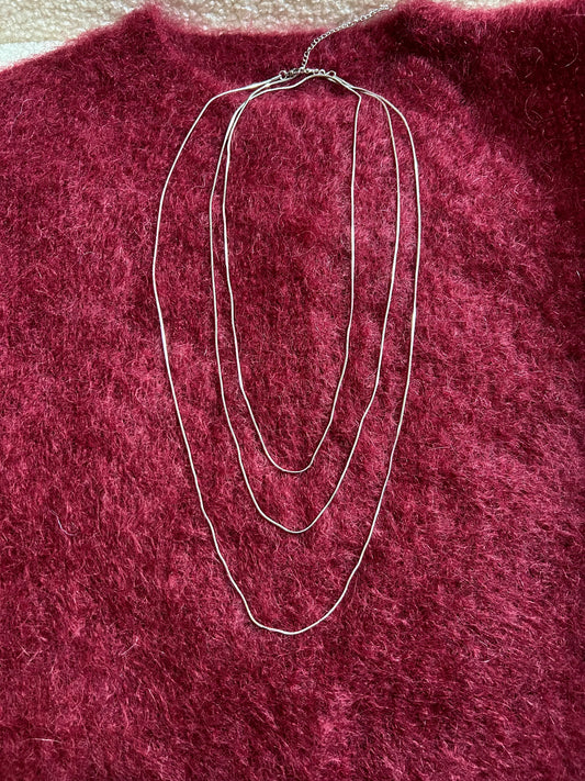 Collier multichaines LIA argenté