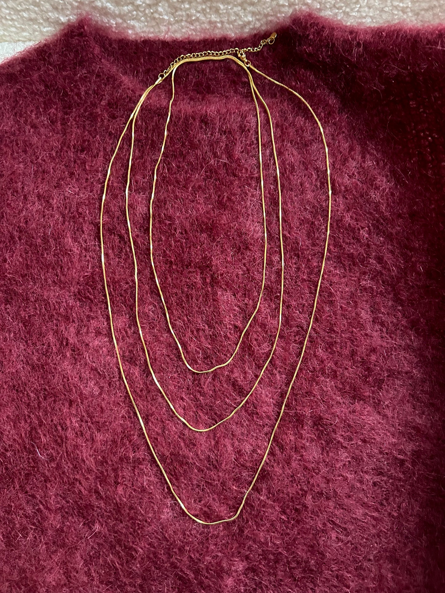 Collier multichaines LIA doré