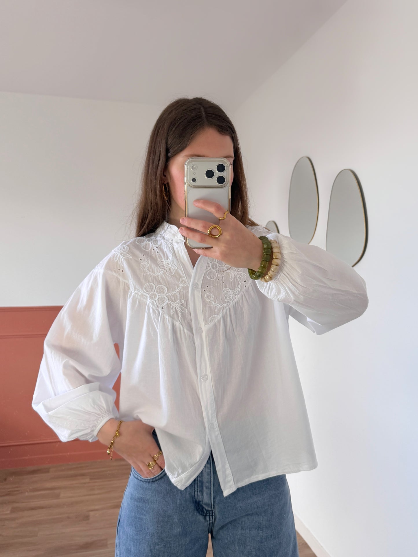 Blouse CASSANDRE blanche