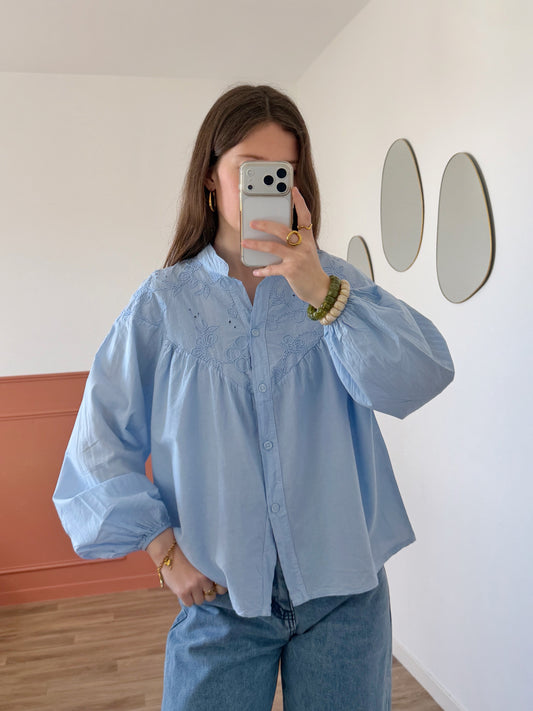 Blouse CASSANDRE bleue