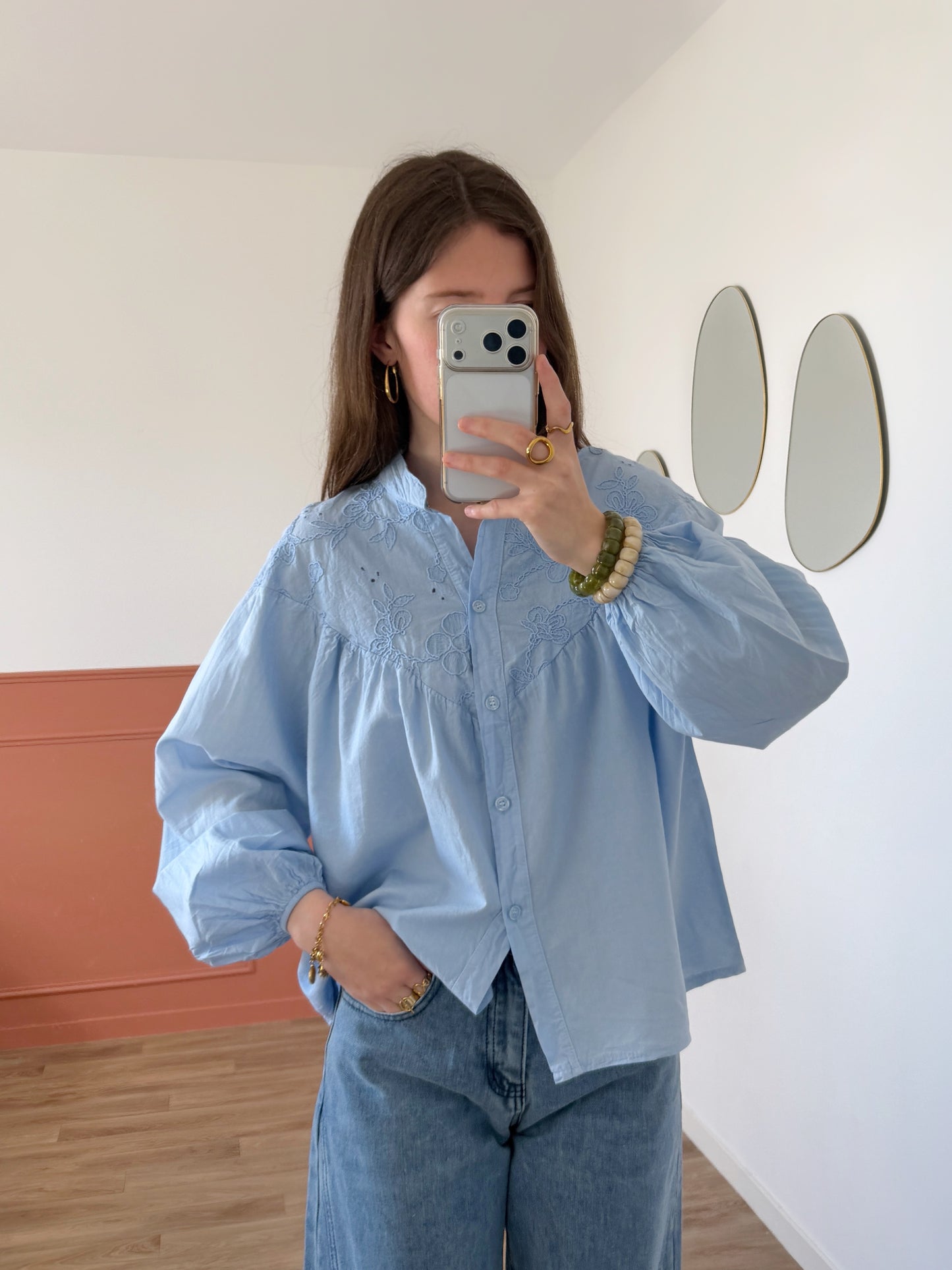 Blouse CASSANDRE bleue