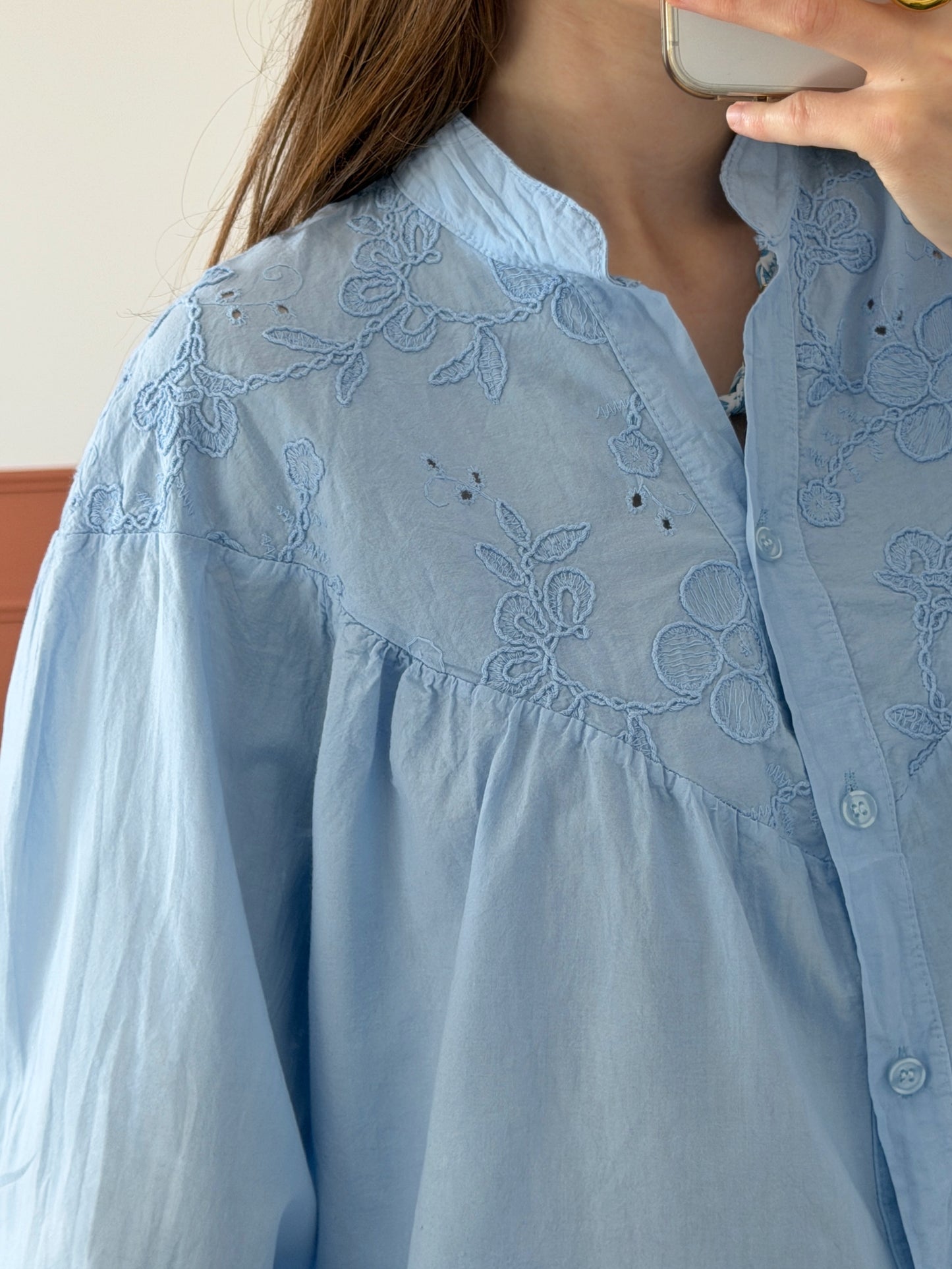 Blouse CASSANDRE bleue
