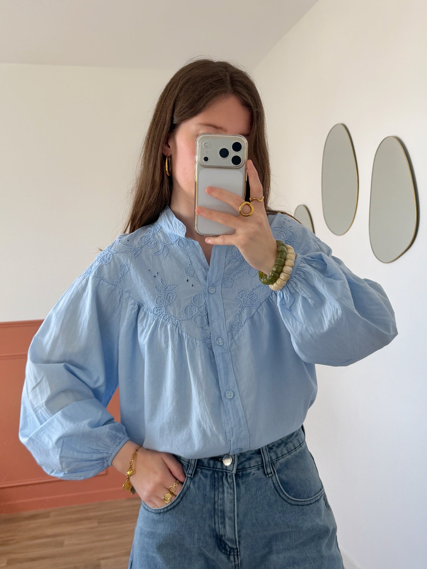 Blouse CASSANDRE bleue