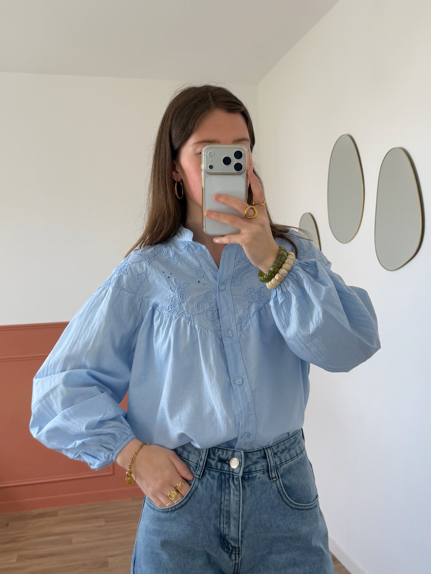 Blouse CASSANDRE bleue