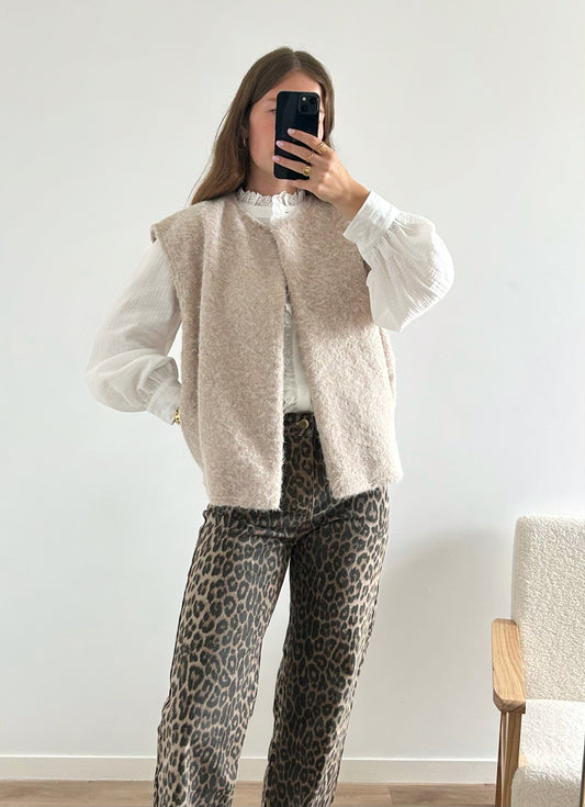 Veste sans manches LINA beige