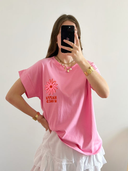 T-shirt HAPPY rose
