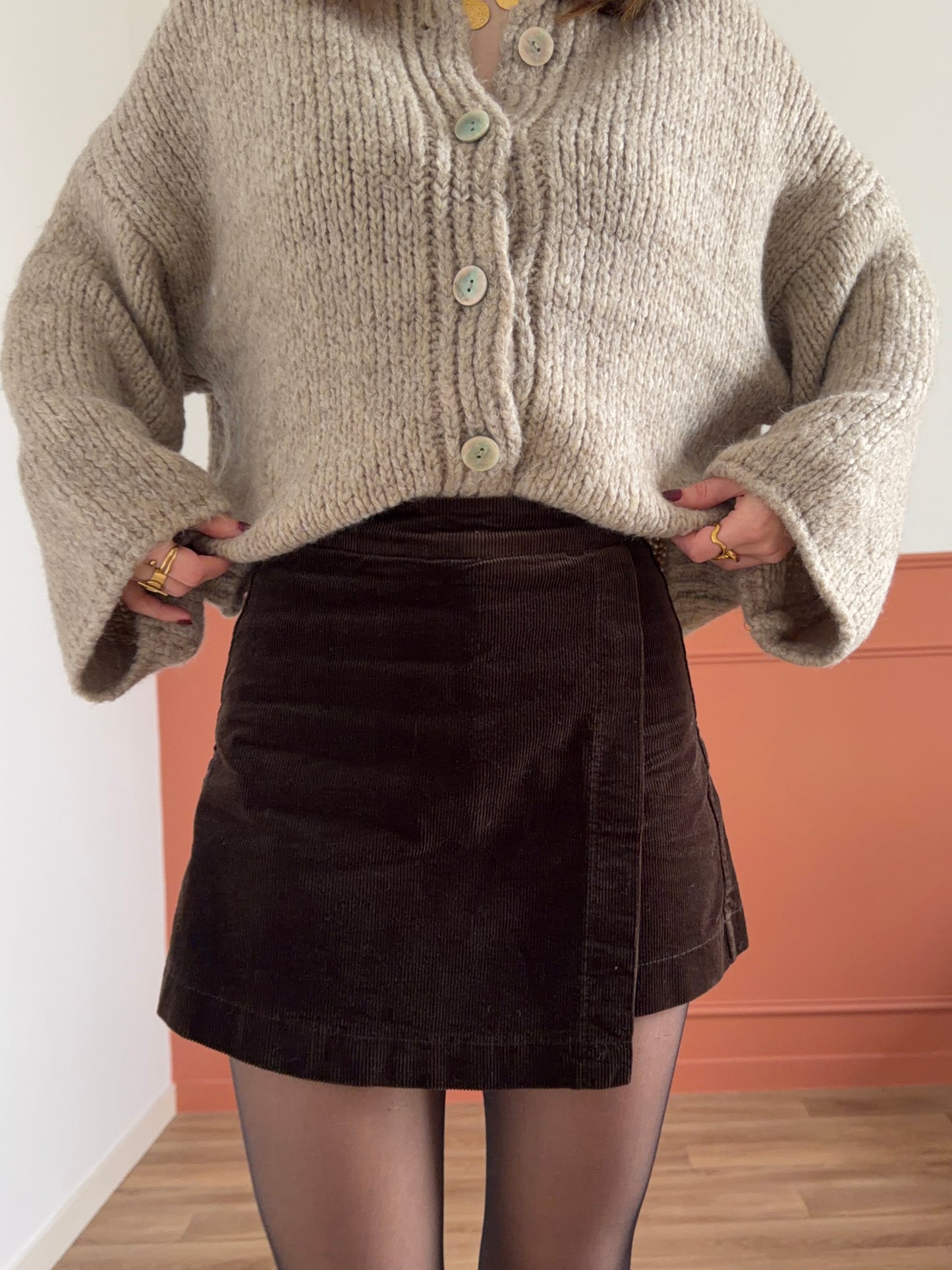 Jupe-short MAELLE marron
