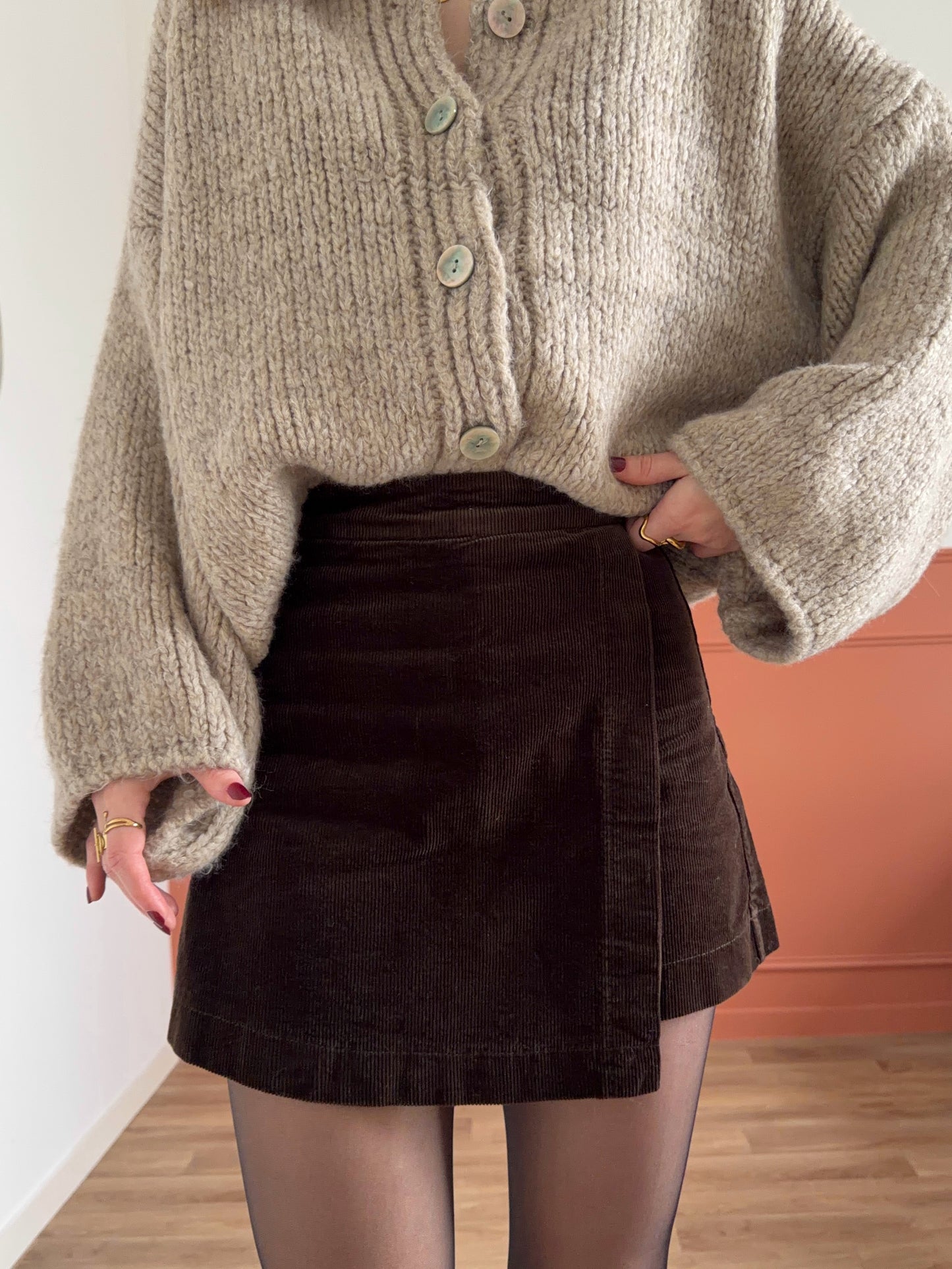 Jupe-short MAELLE marron
