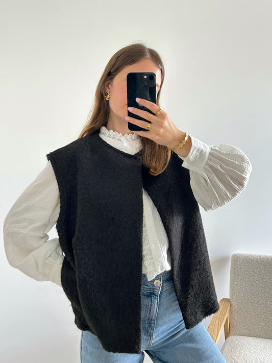 Veste sans manches LINA noire