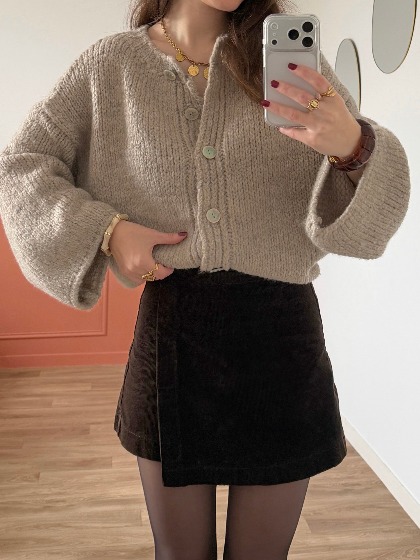Jupe-short MAELLE marron
