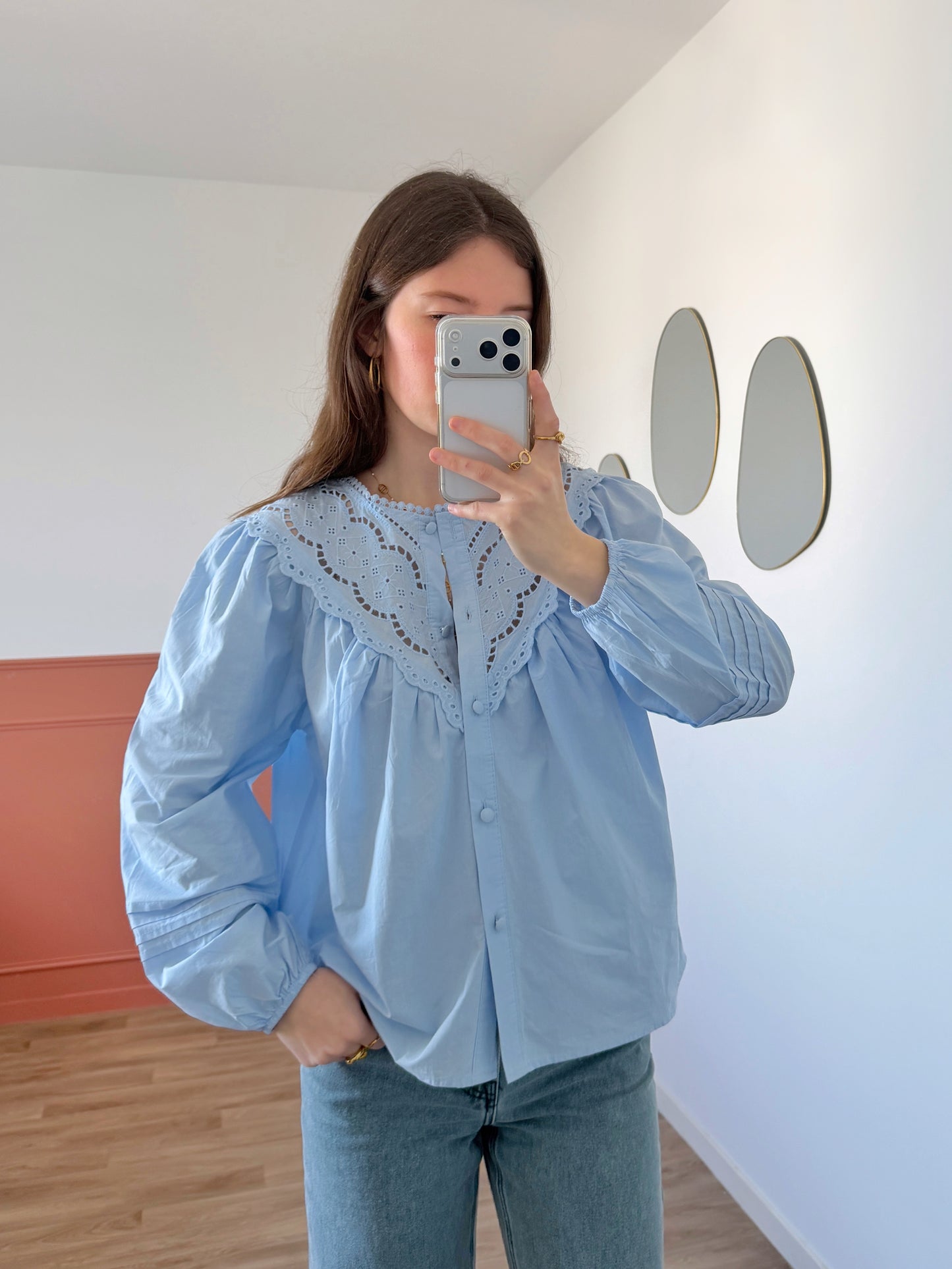 Blouse CLÉMENCE bleue