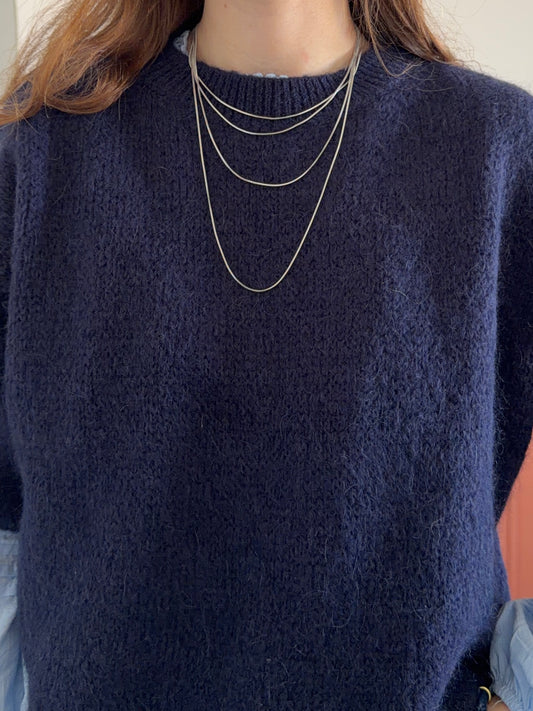 Collier multichaines LIA argenté