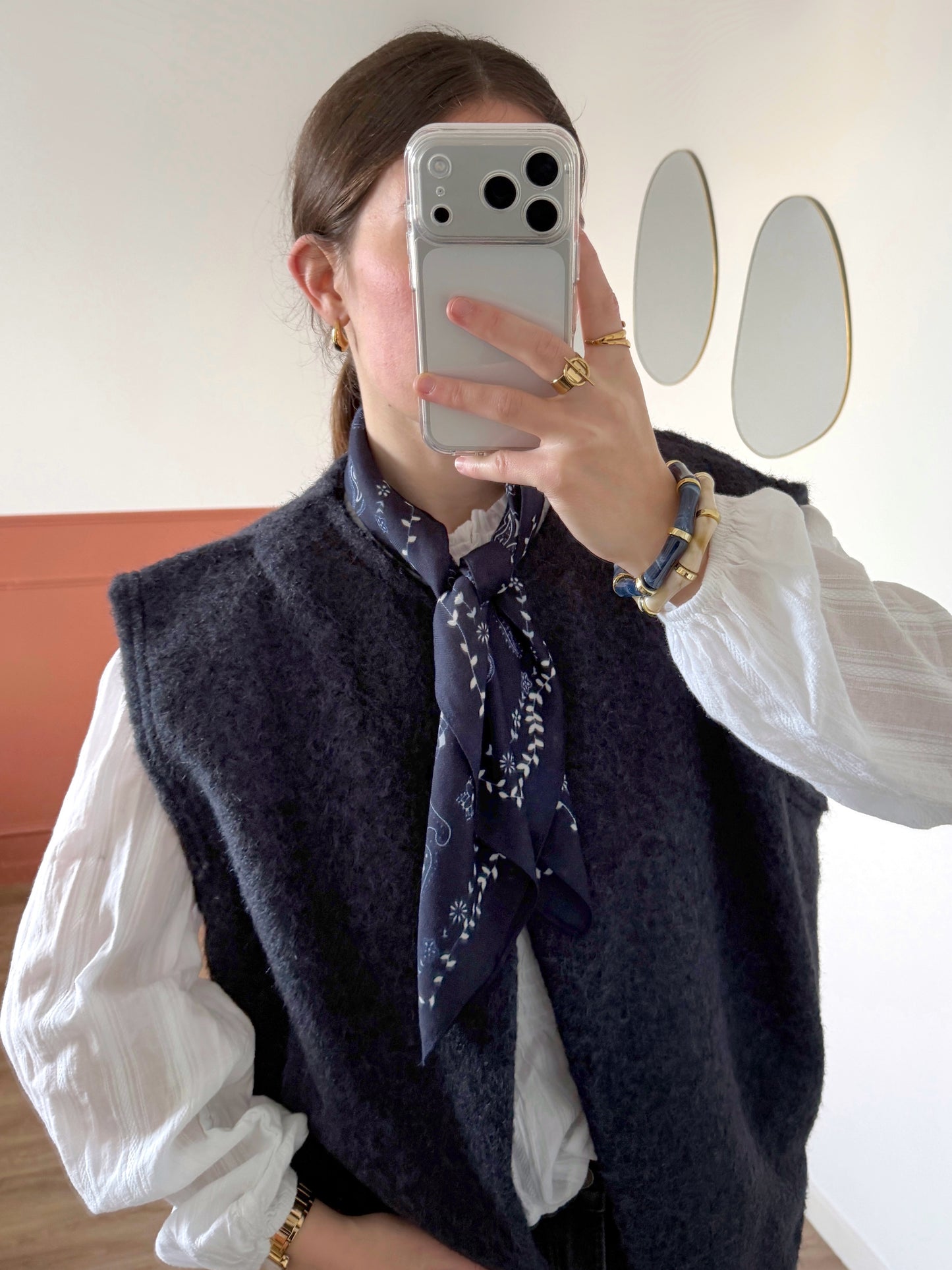Foulard ELSA bleu marine