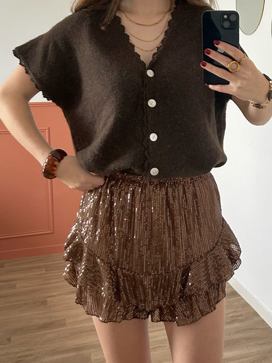 Jupe-short SERENA marron