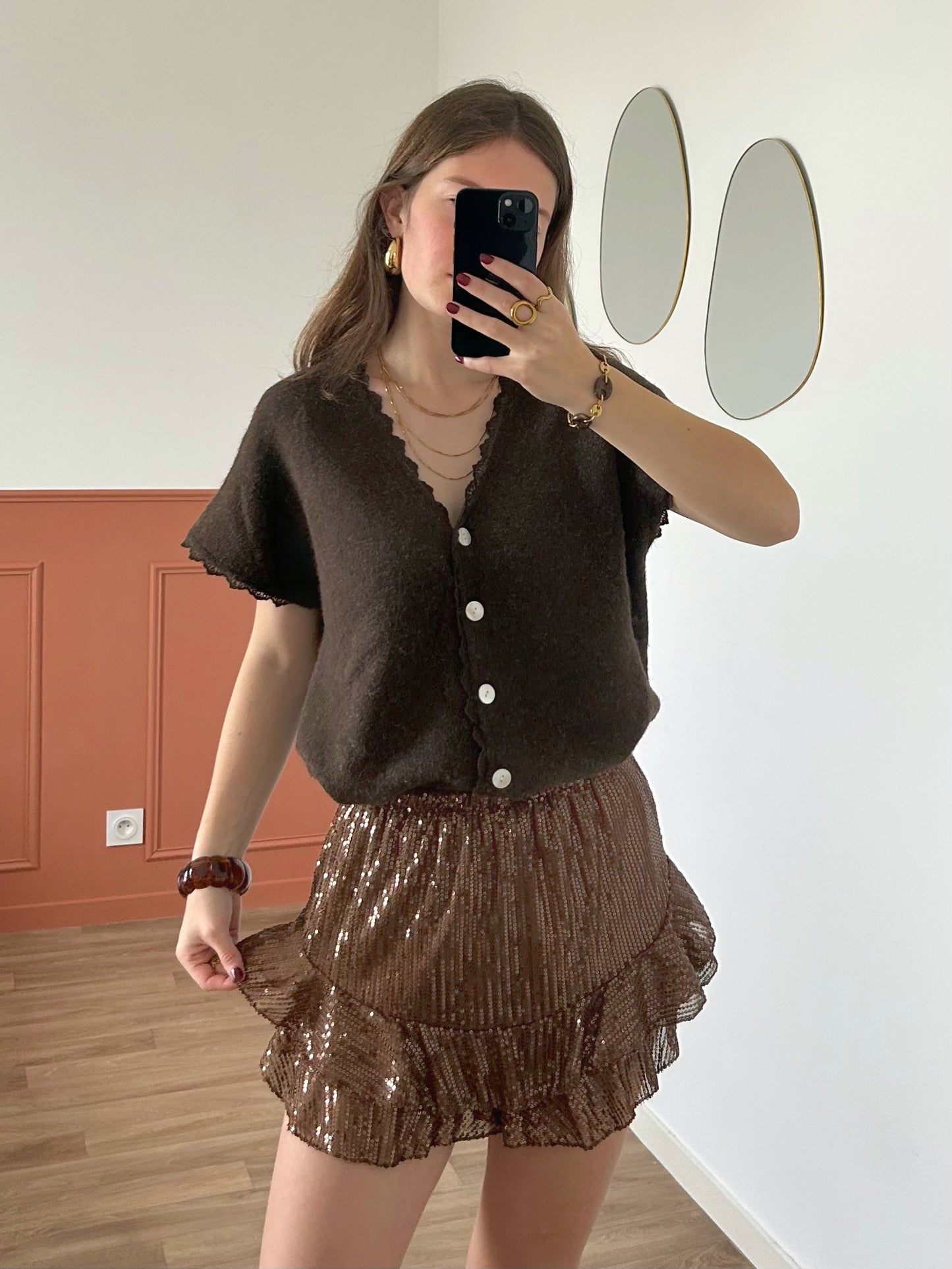 Jupe-short SERENA marron