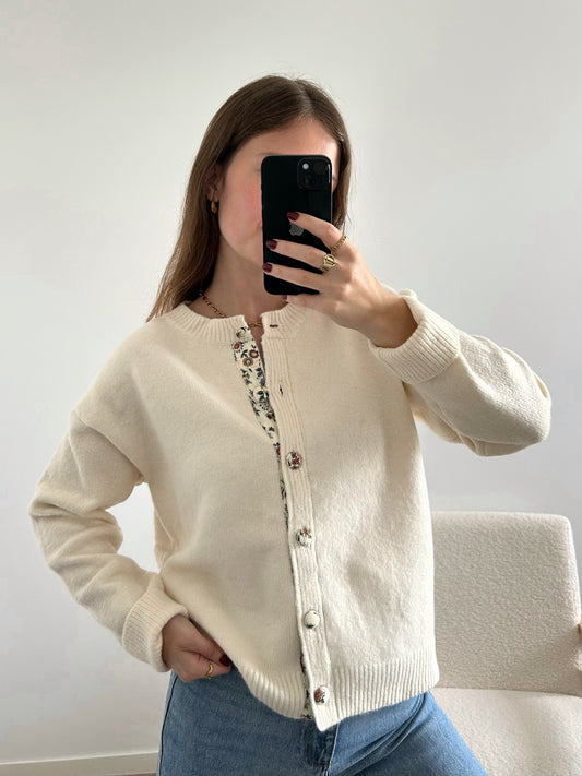Cardigan ELISA écru