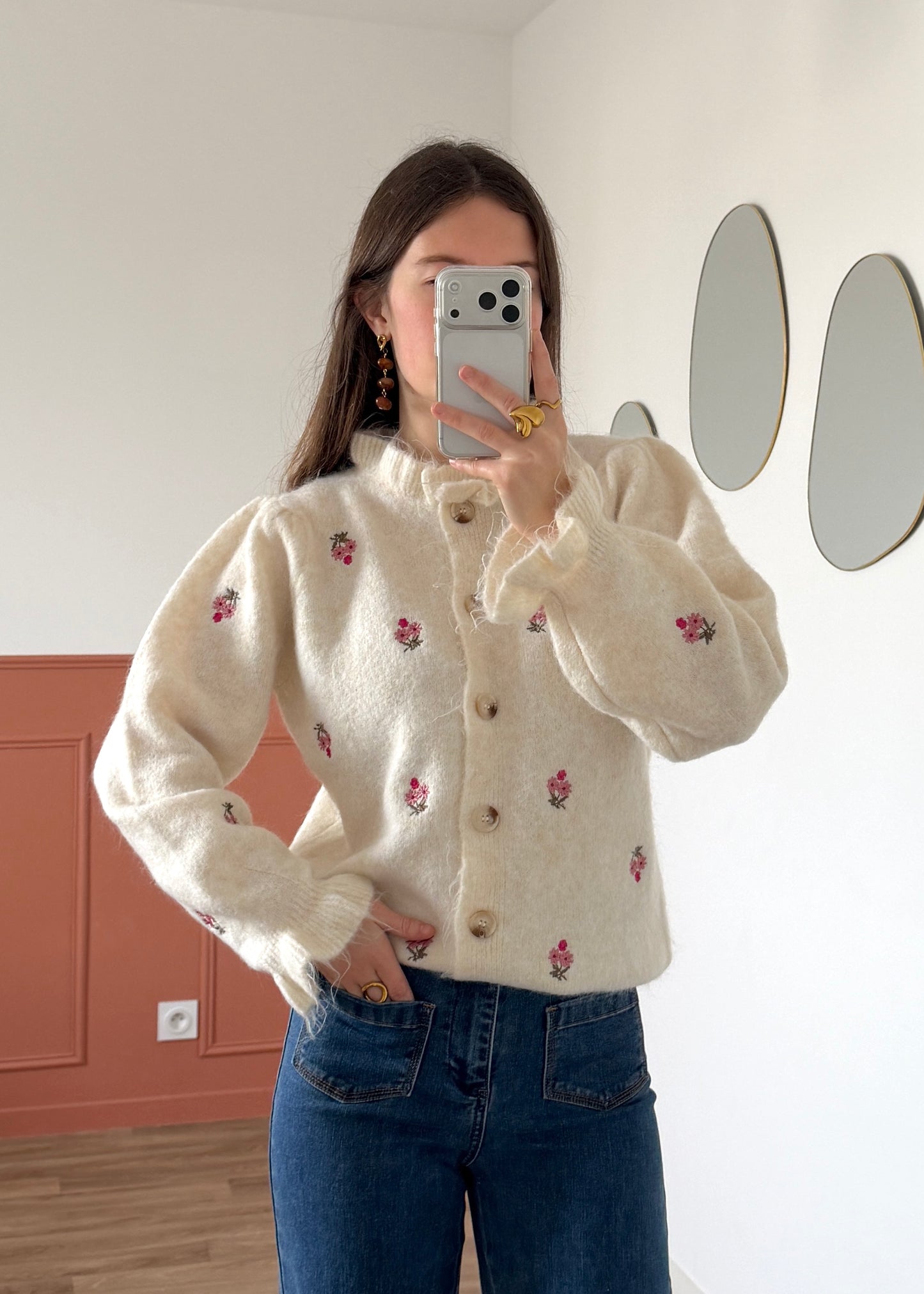 Cardigan fleuri CLARISSE