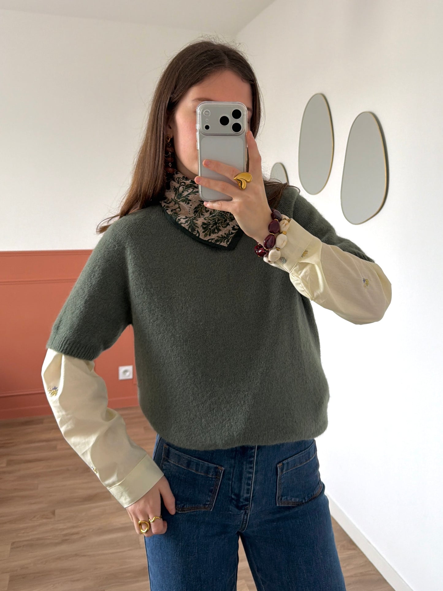 Pull manches courtes AVA kaki